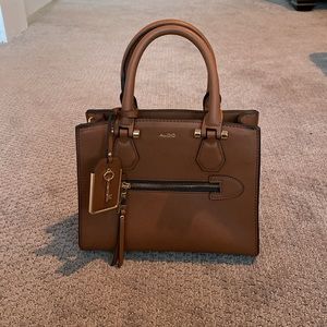 Brown mini tote purse